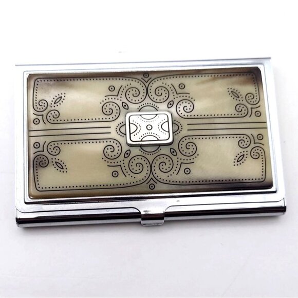 Brighton Ivory Coast 4 Piece Accessory Set Keychain Compact Card Holder Pill Box - Picture 5 of 7